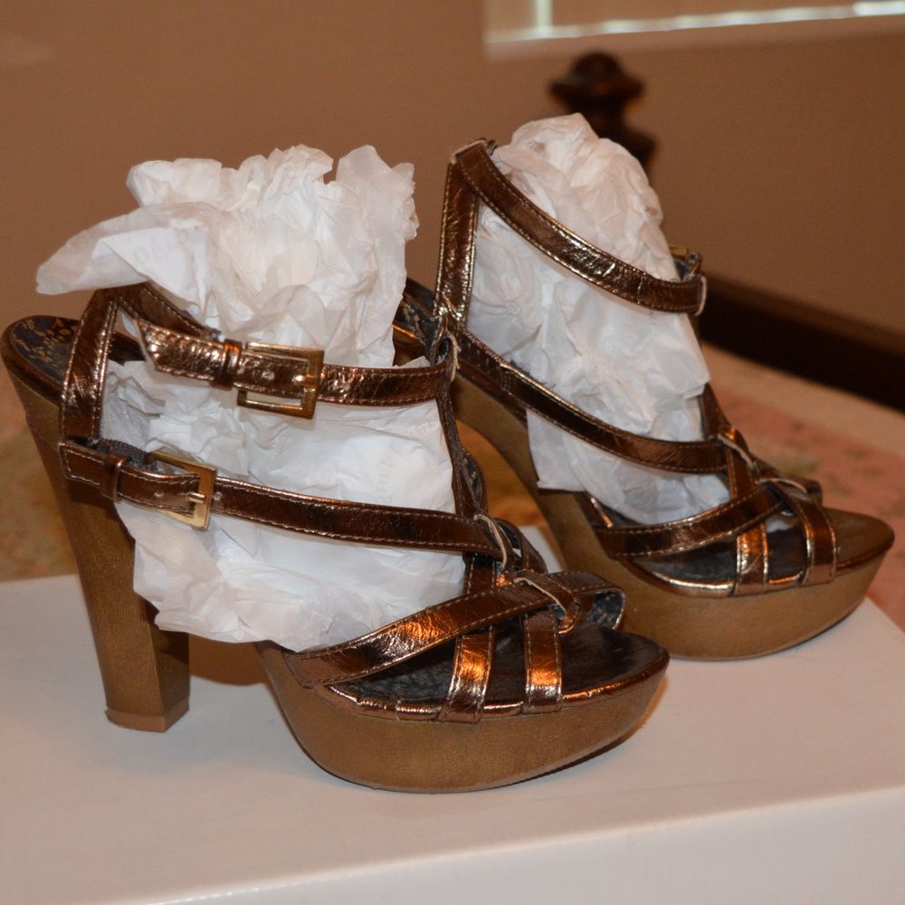 Qupid Strappy Heels Size 5.5 - Picture 3 of 6